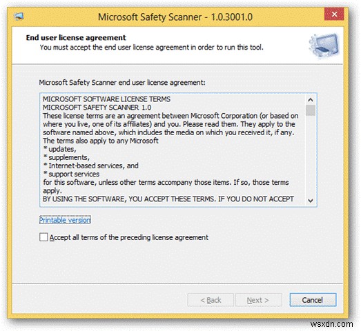 Cách sử dụng Trình quét an toàn của Microsoft trong Windows 8?