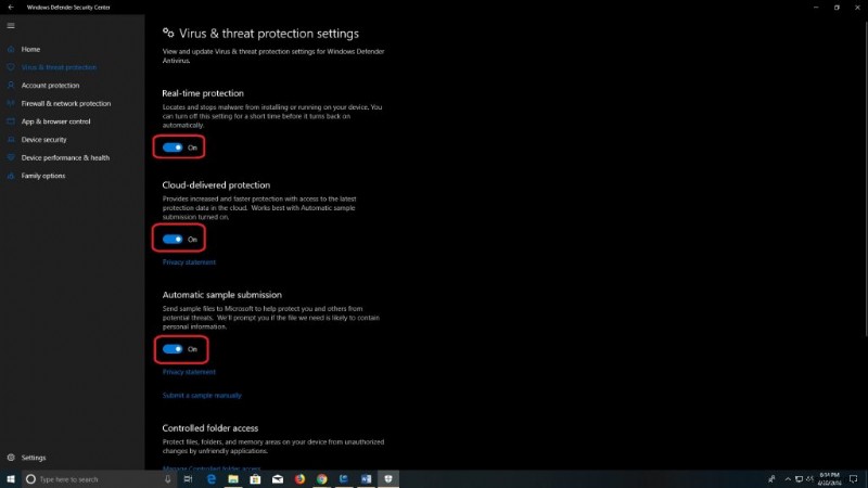 Cách bật Bộ bảo vệ Windows trong Windows 10