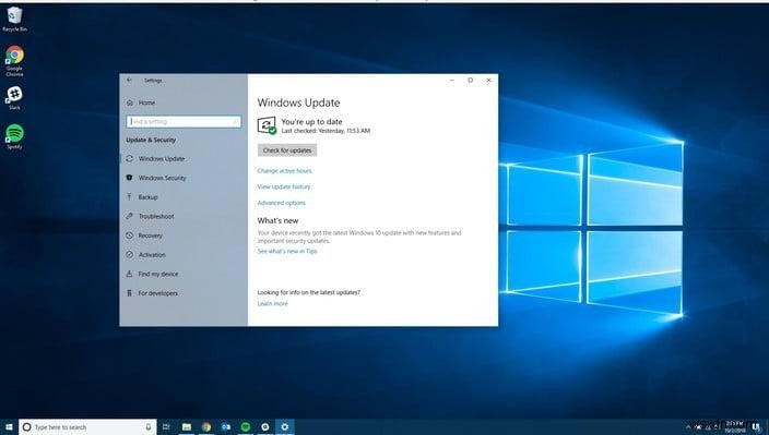 Làm cách nào để cài đặt Bản cập nhật Windows 10 tháng 10 năm 2018?