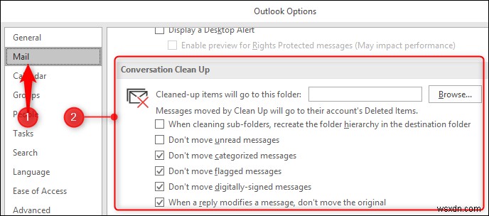 MS Outlook:Công cụ dọn dẹp cuộc trò chuyện để giữ cho email của bạn được ngăn nắp