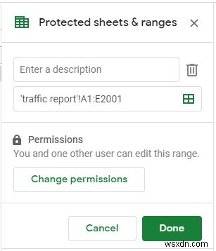 Các bước để bảo vệ các ô không bị chỉnh sửa trong Google Trang tính