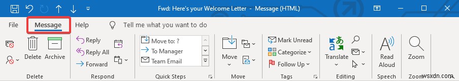 Làm cách nào để nhớ lại email trong Outlook?