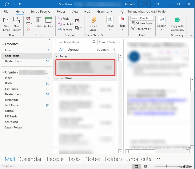 Làm cách nào để nhớ lại email trong Outlook?