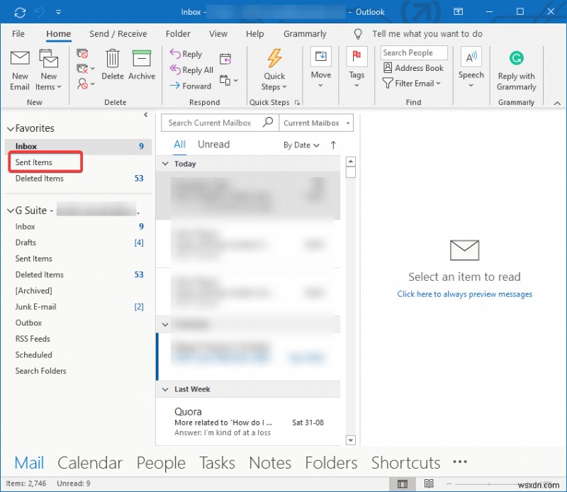 Làm cách nào để nhớ lại email trong Outlook?