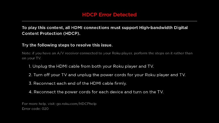 Làm cách nào để khắc phục Lỗi Roku HDCP hoặc Màn hình màu tím?