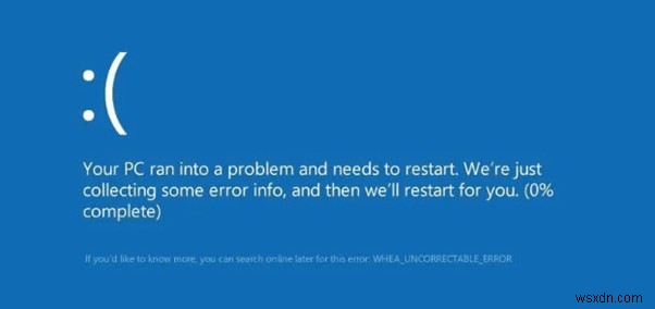 Những cách hàng đầu để khắc phục lỗi không thể sửa Whea (Mã dừng:0x0000124) trong Windows 10