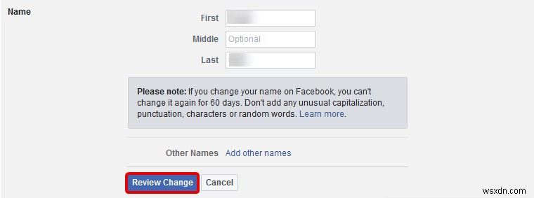 Cách thay đổi tên của bạn trên Facebook
