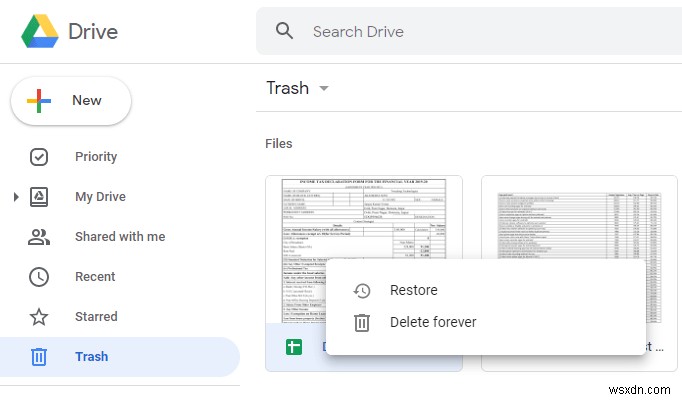 Cách khôi phục tệp đã xóa từ Google Drive