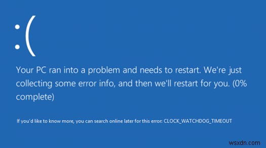 Lỗi CLOCK_WATCHDOG_TIMEOUT là gì &Cách khắc phục trên Windows 10