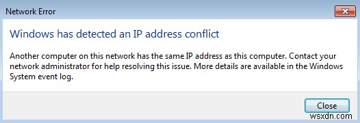 Cách khắc phục lỗi  Windows đã phát hiện xung đột địa chỉ IP 