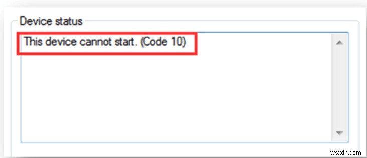 Cách khắc phục Mã 10:Thiết bị này không thể khởi động trong Trình quản lý thiết bị