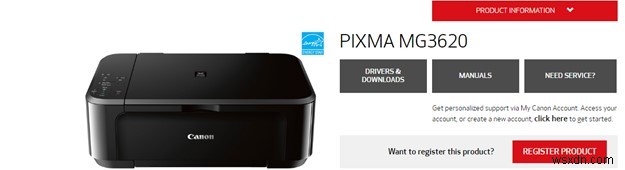 Làm cách nào để tải xuống trình điều khiển Canon PIXMA MG3620?
