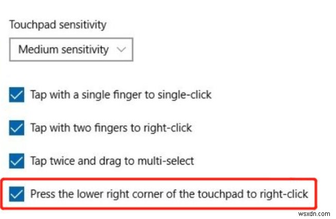 Nhấp chuột phải không hoạt động trên bàn di chuột của máy tính xách tay trong Windows 10:Việc cần làm