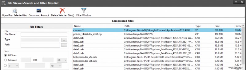 Cách tìm tệp nén trong Windows 10 bằng Disk Analyzer Pro