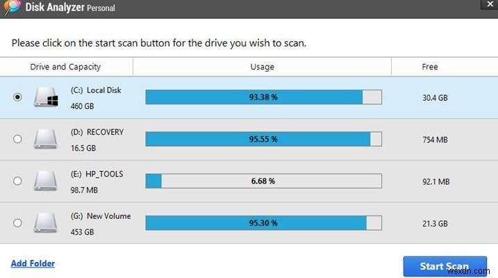 Làm cách nào để xuất báo cáo dung lượng ổ đĩa sang các định dạng tệp khác nhau bằng Disk Analyzer Pro?