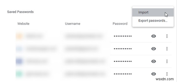 Cách nhập và sao lưu mật khẩu đã lưu trong Google Chrome