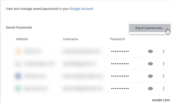 Cách nhập và sao lưu mật khẩu đã lưu trong Google Chrome