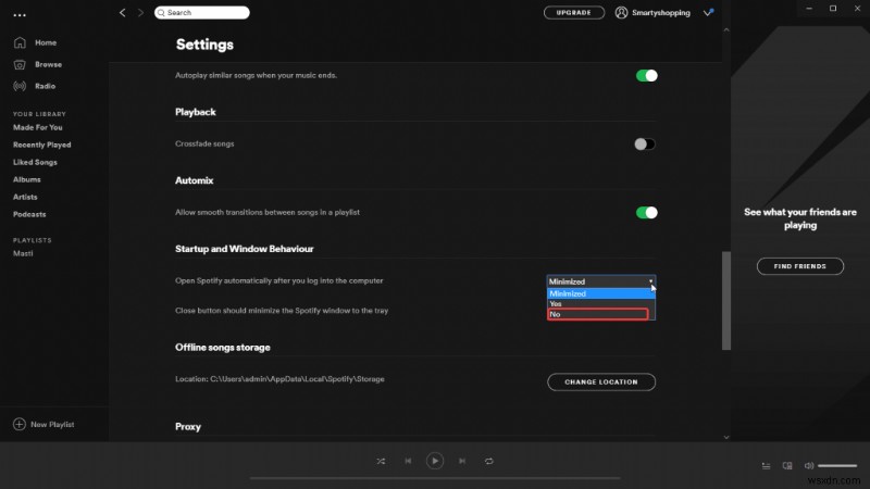 Cách ngăn Spotify mở khi khởi động Windows