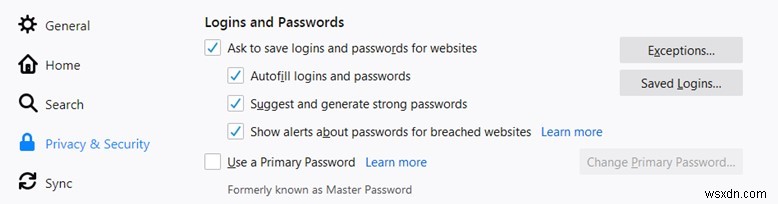 Làm cách nào để tắt Trình quản lý mật khẩu mặc định trong trình duyệt của bạn?
