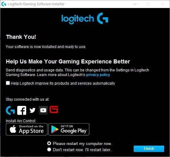 Cách tải xuống và cài đặt phần mềm Logitech G910 