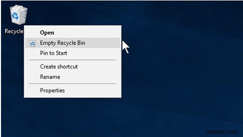 Cách khắc phục lỗi liên kết thùng rác trên Windows 10