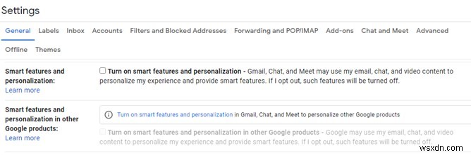 Làm cách nào để tắt các tính năng thông minh của Gmail và ngăn chặn theo dõi?