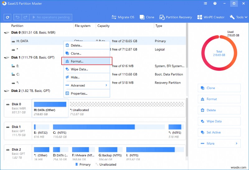 Cách chuyển đổi RAW sang NTFS mà không làm mất dữ liệu