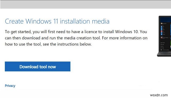 Công cụ tạo phương tiện Windows 11 (2022):Cách sử dụng