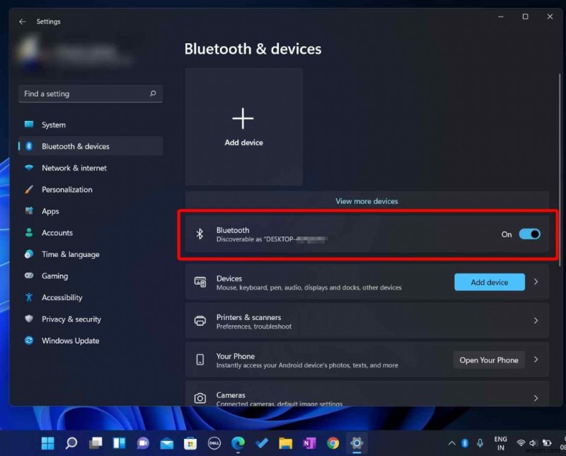 Cách bật Bluetooth trên Windows 11