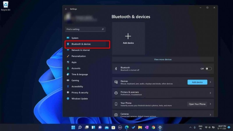 Cách bật Bluetooth trên Windows 11