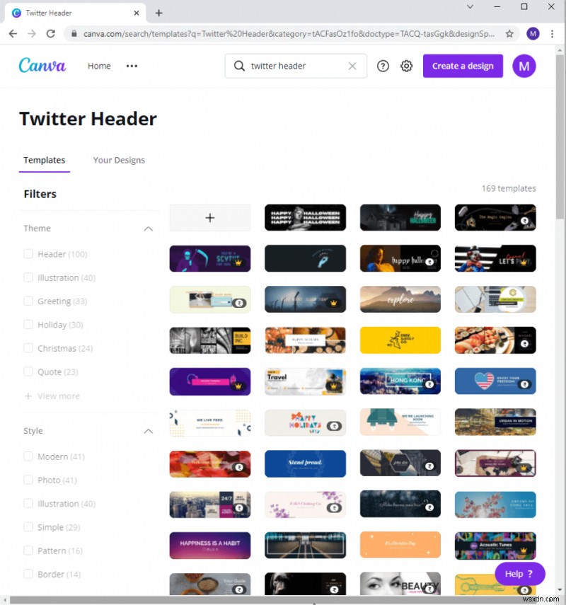 Cách tạo biểu ngữ Twitter bằng Canva