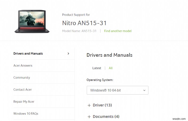 Làm cách nào để cập nhật trình điều khiển Acer Nitro 5?