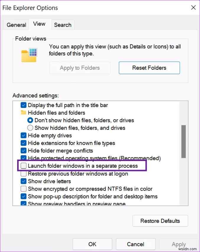 Cách khắc phục lỗi rò rỉ bộ nhớ File Explorer trên Windows 11