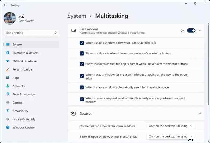 Cách khắc phục Bố cục Snap không hoạt động trên Windows 11