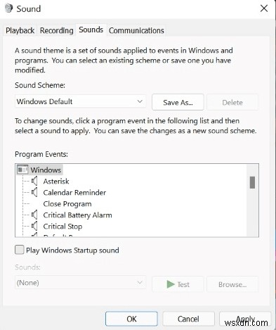 Cách tắt âm thanh khởi động của Windows 11