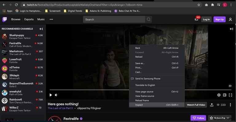 Cách tải xuống các đoạn Twitch