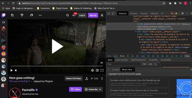 Cách tải xuống các đoạn Twitch