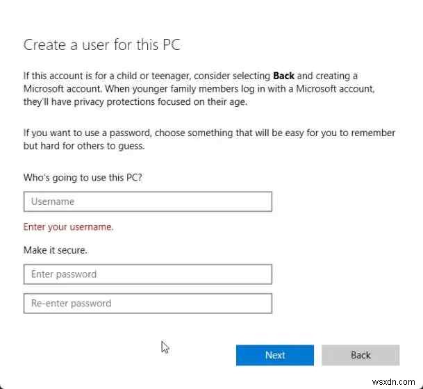 Cách tạo tài khoản cục bộ trên Windows 11