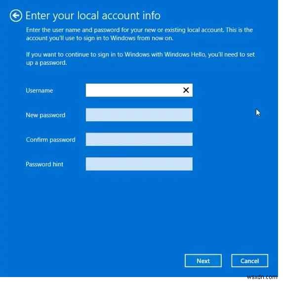 Cách tạo tài khoản cục bộ trên Windows 11