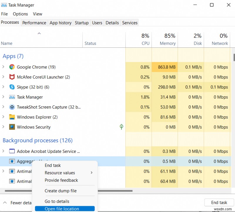 AggregatorHost.exe là gì? Nó có An toàn không hay nó là Vi-rút?