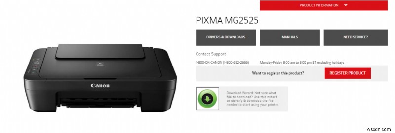 Cách tải xuống và cài đặt trình điều khiển Canon PIXMA MG2525