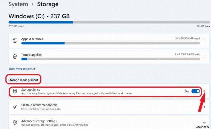 Cách sử dụng Storage Sense trên Windows 11