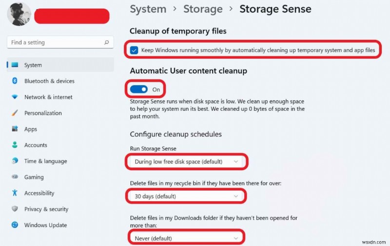 Cách sử dụng Storage Sense trên Windows 11