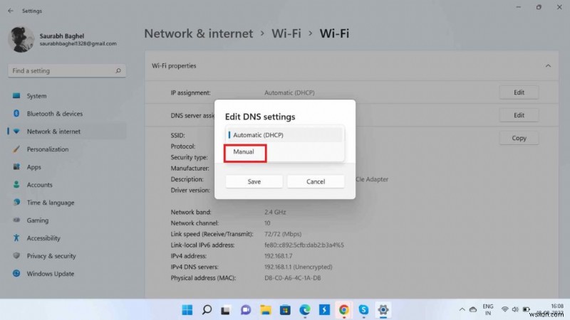 Cách thay đổi máy chủ DNS trong Windows 11