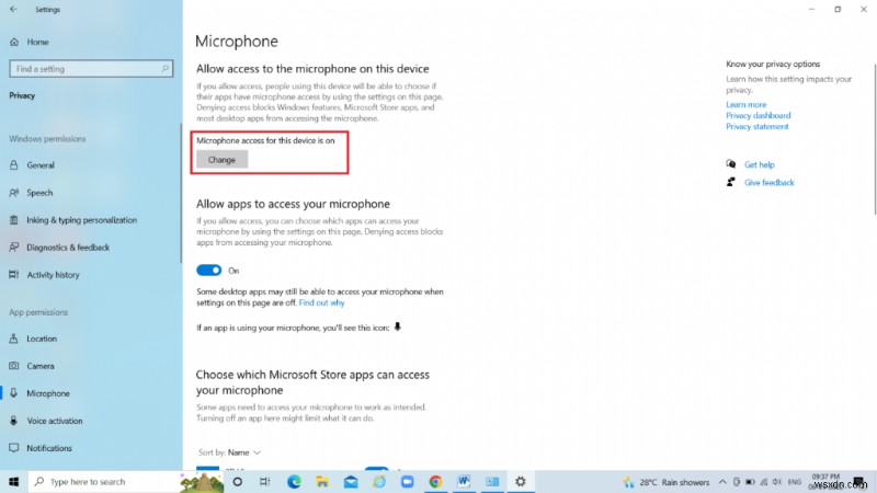 Cách bật Micrô trên Windows 10