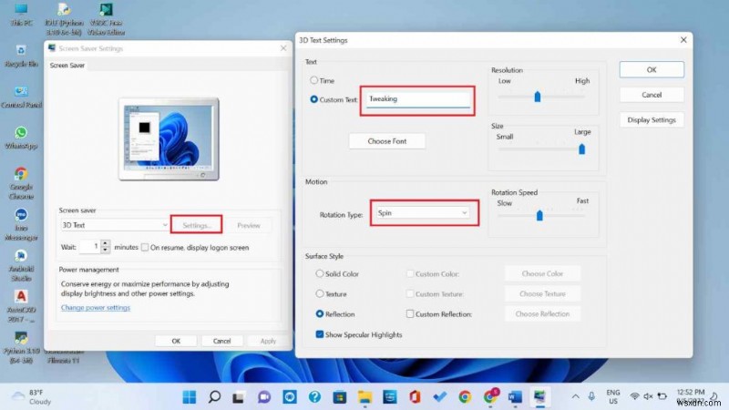 Cách thay đổi Trình bảo vệ màn hình trên Windows 11