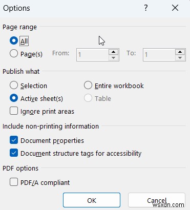 Cách chuyển đổi tệp Excel thành PDF