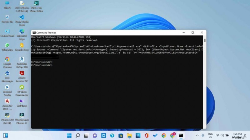 Cách cài đặt ứng dụng từ Command Prompt hoặc PowerShell