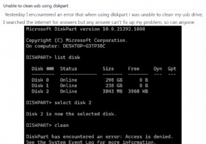 Diskpart Clean không tải trên PC?