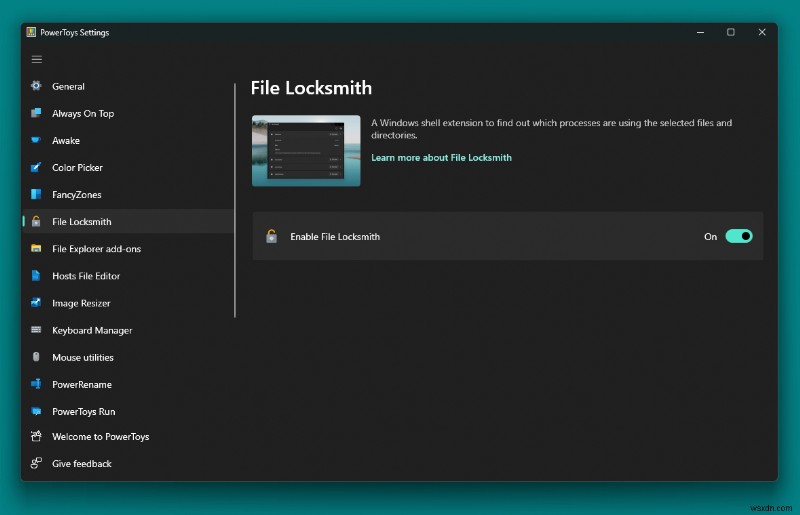 Cách sử dụng tiện ích File Locksmith mới trong PowerToys trên Windows 10 hoặc Windows 11